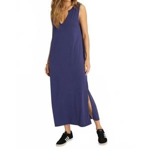 NEW PROJECT SOCIAL T ventura notch neck dress in rich indigo